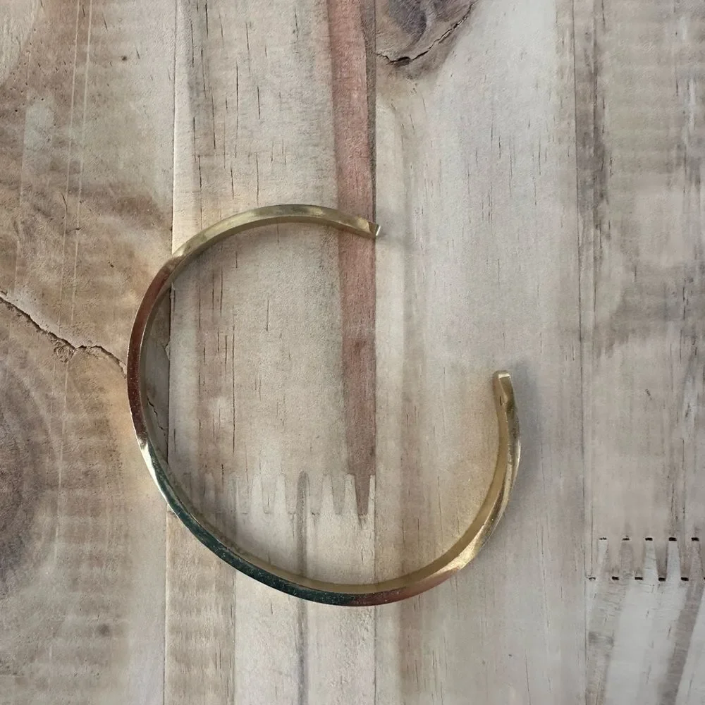 Gold tone “Best Teacher Ever” cuff bracelet